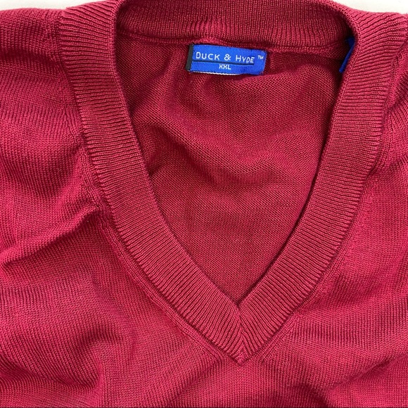 DUCK & HYDE Red Sweater Vest Size XXL - Picture 3 of 7
